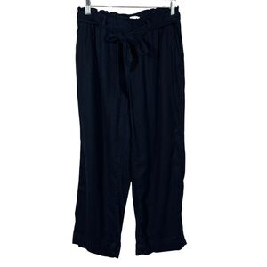 LOFT Wide Leg Linen Blend Wide Leg Paper Bag Tie Waist Casual Pants XS Travel